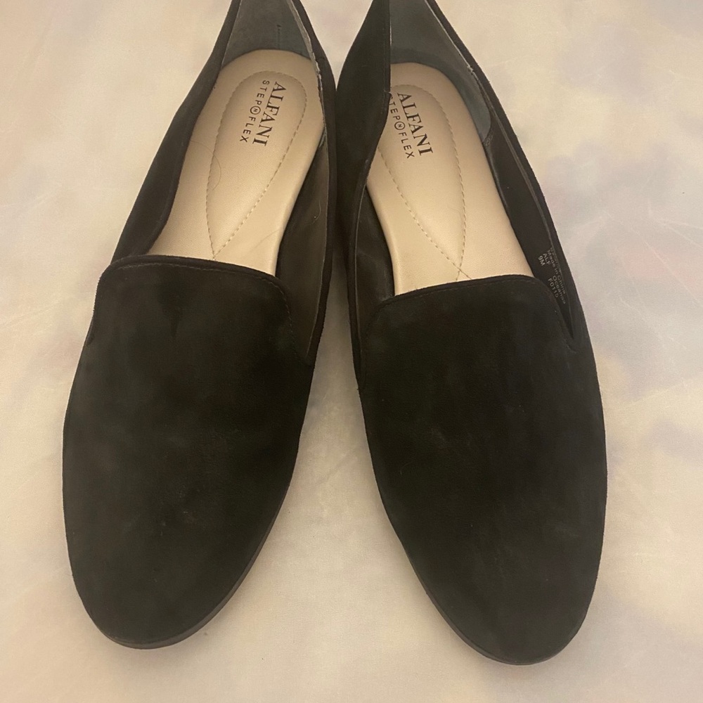 Black Suede Alfani Flats